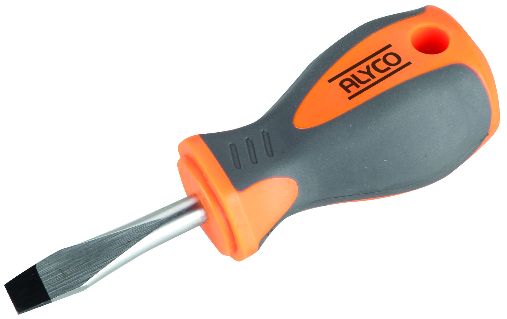 destornillador plano de 6,5x38 mm Alyco Orange, ideal para un ajuste preciso y seguro. Su diseño ergonómico y material duradero garantizan calidad y comodidad en cada uso.