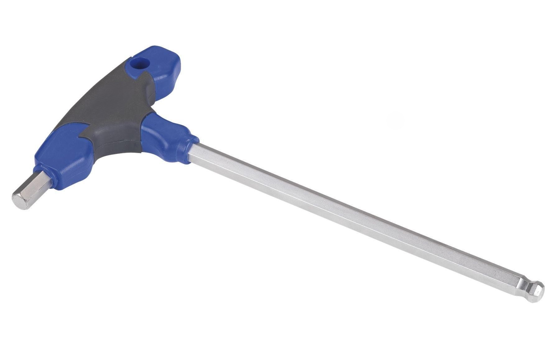 mango en t con bola de 6 mm, fabricado en material resistente, ideal para trabajos de precisión y aplicaciones en mecánica y carpintería.